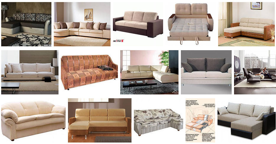  различные модели диванов 