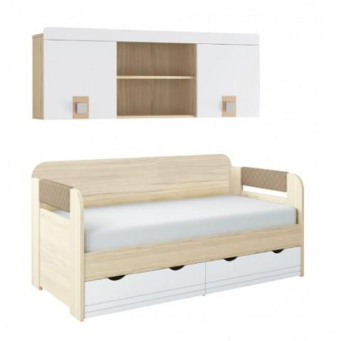 Комплект кровать-тахта Стиль 800.4 полка Стиль 7.3 